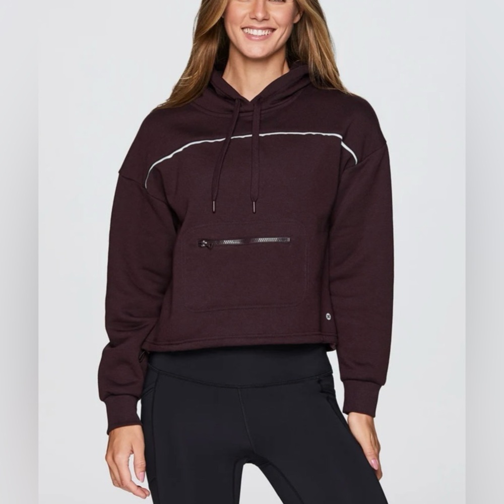 Hind Running Cropped Hoodie Sz M Nwt